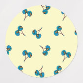 Étiquettes Cerise bleue (Design 2)