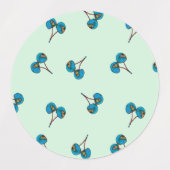 Étiquettes Cerise bleue (Design 1)