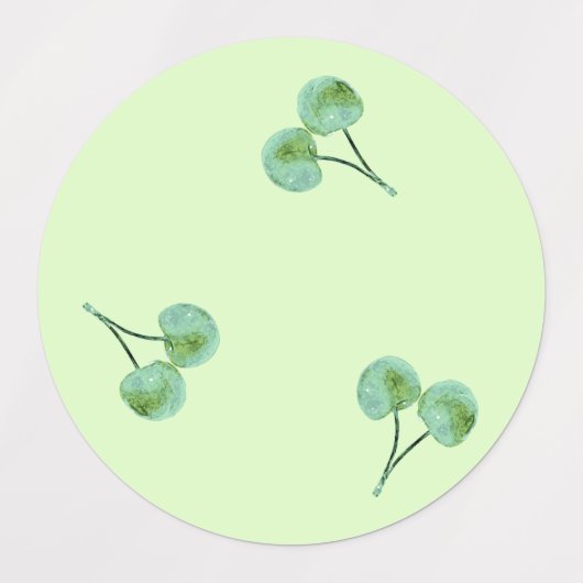 Étiquettes Cerise verte (Design 3)