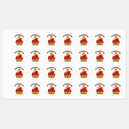Étiquettes C'est le temps des fraises ! (Feuille)