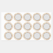 Étiquettes Champagne Light Brown Small Square Decorative (Feuille)