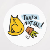 Étiquettes Chat drôle et pot de fleurs renversé (Design 2)