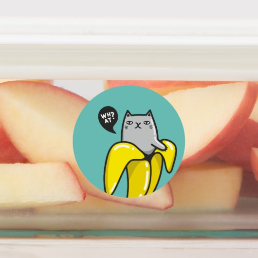 Étiquettes Chat en banane (Apposé)