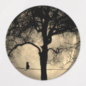 Étiquettes Chat sur une Pleine lune de fil (Design 2)