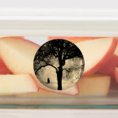 Étiquettes Chat sur une Pleine lune de fil (Apposé)