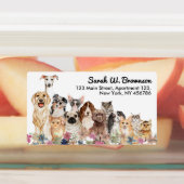 Étiquettes Chats Chiens Animal de compagnie Rose Lilac Blanc (Apposé)