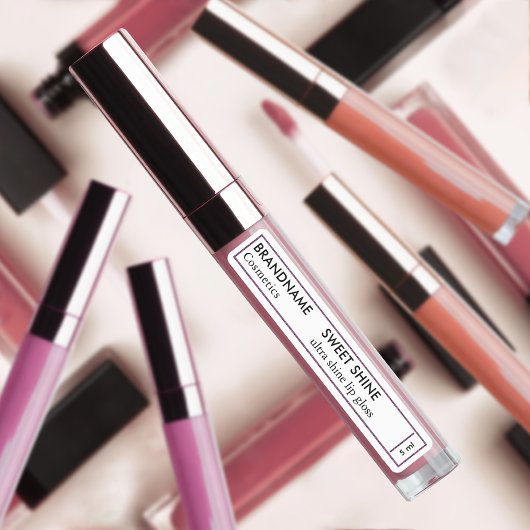 Étiquettes Chic Parties scintillant violet Bordure Lip Tint G
