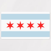 Étiquettes Chicago city flag custom multipurpose labels (Design 1)