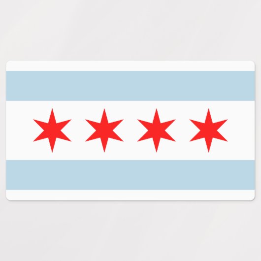 Étiquettes Chicago city flag custom multipurpose labels (Design 1)