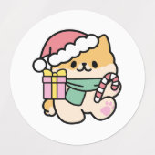 Étiquettes Chien de Noël mignon - Yappy Howlidays (Design 2)