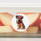 Étiquettes Chien du Yorkshire Terrier à Halloween (Apposé)