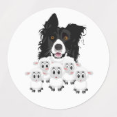 Étiquettes Chien mignon et mouton (Design 2)