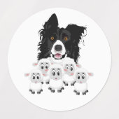 Étiquettes Chien mignon et mouton (Design 1)