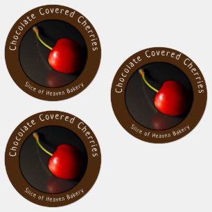 Étiquettes Chocolat Gastronomique Cerises Couvertes