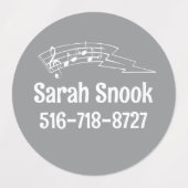 Étiquettes Chœur Rouge, Gris, Noir, Blanc Personnalisable Fer (Design 1)