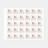 Étiquettes Ciseaux de couture dorés Fleurs shabby Vêtements p (Feuille)