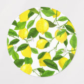 Étiquettes Citron Aquarelle (Design 1)