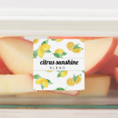 Étiquettes Citrons et Feuilles Essential Huile Roulette Étiqu (Apposé)