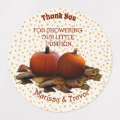 Étiquettes Citrouille, Baby shower, balise de préférence, pet (Design 2)