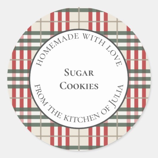 Étiquettes classiques de nourriture en plaid pour (Devant)