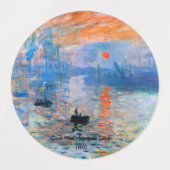 Étiquettes Claude Monet Impression, Sunrise (1872) (Design 2)
