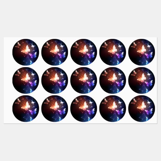 Étiquettes Clowing Night Butterflies (Feuille)