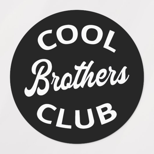 Étiquettes Club des Frères cool I (Design 1)