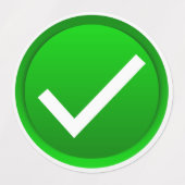 Étiquettes Cochez la case et la case rouge X (Design 1)