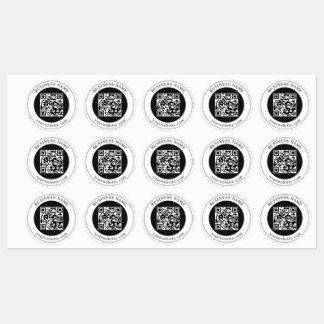Étiquettes Code QR avec nom d'entreprise modifiable