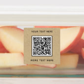 Étiquettes Code QR avec papier Brown texte (Apposé)