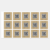 Étiquettes Code QR avec papier Brown texte (Feuille)