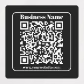 Étiquettes Code QR éditable Noir & Blanc Style Rétro Moderne (Design 1)