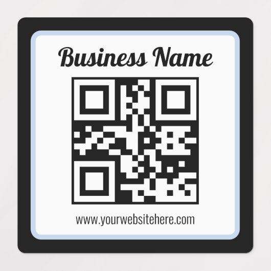 Étiquettes Code QR et texte modifiables | Étanche (Design 1)