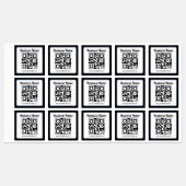 Étiquettes Code QR et texte modifiables | Étanche (Feuille)