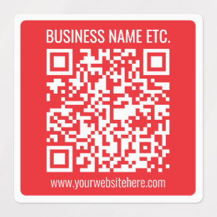 Étiquettes Code QR étanche Créez le Vôtre Rouge