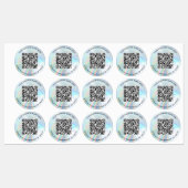 Étiquettes Code QR Holographique Nom commercial personnalisé (Feuille)