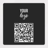 Étiquettes Code QR Logo d'entreprise minimaliste moderne noir (Design 1)