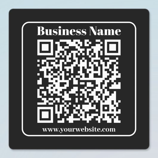 Étiquettes Code QR modifiable de style rétro noir et blanc mo