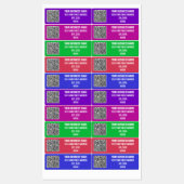 Étiquettes Code QR personnalisé Nom commercial Adresse Colonn (Feuille)