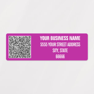 Étiquettes Code QR personnalisé Nom commercial Adresse Colonn