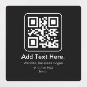 Étiquettes Code QR scannable moderne | Noir Blanc & Gris (Design 2)