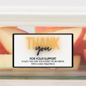 Étiquettes Code remise pour petites entreprises Merci (Apposé)