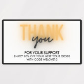 Étiquettes Code remise pour petites entreprises Merci (Design 1)
