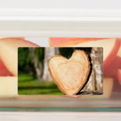 Étiquettes coeur en bois (Apposé)