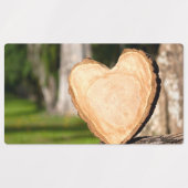 Étiquettes coeur en bois (Design 1)