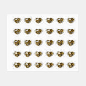 Étiquettes Coeur vapeur avec un manomètre (Feuille)