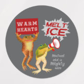 Étiquettes Cœurs Chauds Fondent la Glace (Design 2)