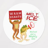Étiquettes Cœurs Chauds Fondent la Glace (Design 1)
