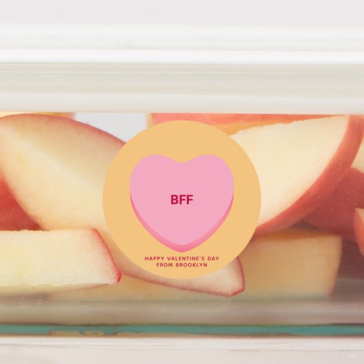 Étiquettes Coeurs de conversation d'amitié assortis mignons (Apposé)