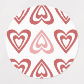 Étiquettes Cœurs de la Saint-Valentin Mignons – Conception d' (Design 2)